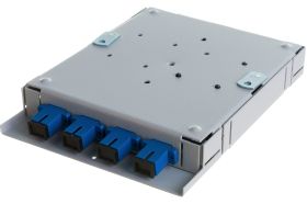 Оптический кросс TopLAN настенный, одномодовый укомплектованный КРНМ-Top-04SC/U-OS2-GY (артикул 16427542) – фото 1