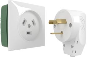 Комплект: розетка с вилкой для электроплиты WERKEL W1189201 32А 250В, a053500 (артикул 20753079) – фото 1