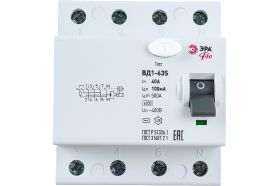 Устройство защитного отключения ЭРА Pro NO902155 УЗО ВД163S 3PN 40А 10 Б0036860 (артикул 16111223) – фото 1