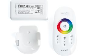 Контроллер RGB для светодиодной ленты FERON с П/У белый, 12-24V, LD63 48030 (артикул 21068590) – фото 1