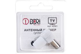 Антенный штекер DORI белый угловой 42501 (артикул 21239704) – фото 1
