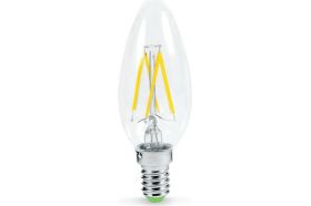 Светодиодная лампа IN HOME LED-СВЕЧА-deco 7Вт 230В Е14 3000К 630Лм прозрачная 4690612007601 (артикул 16022193) – фото 1