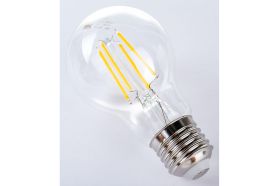 Лампа IEK серия 360, LED, A60, прозрачная, 7вт, 230В, 3000К, E27 LLF-A60-7-230-30-E27-CL (артикул 16459887) – фото 1