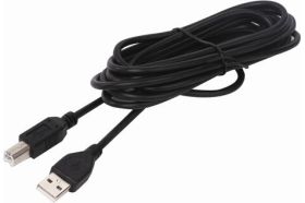 Кабель SONNEN USB 2.0 AM-BM 3м Premium медь для периферии экранированный черный 513129 (артикул 16425261) – фото 1