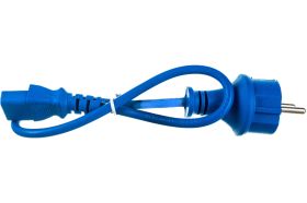 Шнур питания LANMASTER C13-Schuko, 3х0.75, 220В, 10А, синий, 0.5 метра LAN-PP13/SH-0.5-BL (артикул 16466375) – фото 1