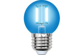 Лампа Uniel LED-G45-5W/BLUE/E27 GLA02BL Форма шар UL-00002990 (артикул 15931787) – фото 1
