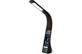 Настольный светильник с часами Uniel 5W TLD-542 Brown/LED/300Lm/5000K/Dimmer UL-00001817 (артикул 15951142) – фото 1