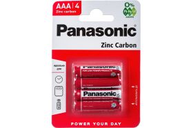 Батарейка Panasonic R03 Zinc Carbon BL4 182 (артикул 17479416) – фото 1