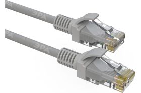 Патч-корд ЭРА Simple PC-2F-A F/UTP категория 5e, длина 2 метра, экранированный, серый, Б0051382 (артикул 20233960) – фото 1