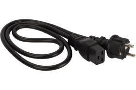 Шнур питания LANMASTER C19-Schuko, 3х1.5, 220В, 16А, 3 м LAN-PP19/SH-16A-3.0 LAN-PP19/SH-3.0-BK (артикул 17577610) – фото 1
