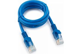 Патч-корд Cablexpert UTP PP12-1M/B кат.5e, 1м, литой, многожильный синий PP12-1M/B (артикул 15933161) – фото 1