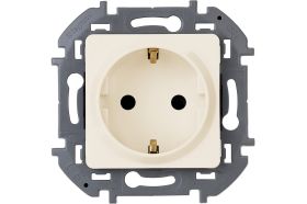 Розетка Legrand 2К+З - немецкий стандарт - 16 А - 250 В - INSPIRIA - слоновая кость 673721 (артикул 20964423) – фото 1