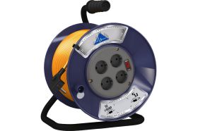 Удлинитель Партнер-Электро PowerLine 4 гн. с/з с выкл. ПВС 3х0,75 10A 50м UK204B-450DB (артикул 15908734) – фото 1