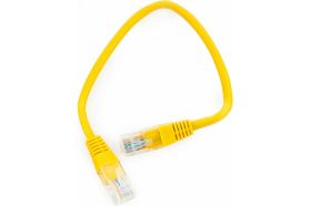 Литой патч-корд Cablexpert UTP PP12-0.25M/Y категории 5e, 0.25м, многожильный жёлтый PP12-0.25M/Y (артикул 15935711) – фото 1