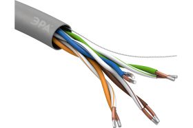 Кабель витая пара ЭРА U/UTP, 4x2x24AWG, Cat5e, CCA, PVC, 50м, SIMPLE, 12/3 Б0044438 (артикул 16133125) – фото 1