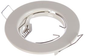 Встраиваемый светильник Ecola Light MR16 DL90 GU5.3 плоский Белый 30x80 /кd74/ FW1611EFY (артикул 16223608) – фото 1