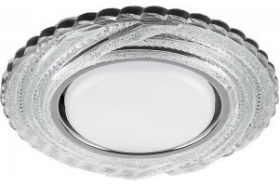Встраиваемый потолочный светильник FERON 20LED, 2835 SMD 4000K 15W GX53 без лампы, прозрачный хром CD4037 40504 (артикул 16041194) – фото 1