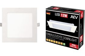 Светодиодная встраиваемая панель REV SuperSlim Quadro 12W, 4000К, квадрат, 170х170 28981 4 (артикул 15852630) – фото 1
