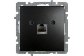 Компьютерная розетка Nilson Selene CAT 5 черный 23221044 (артикул 16143071) – фото 1