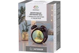 Декоративный светильник NEON-NIGHT Часы с эффектом снегопада 501-162 (артикул 16376461) – фото 1