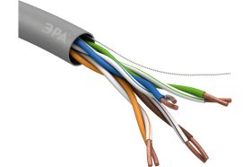 Кабель ЭРА витая пара U/UTP 4x2x24AWG Cat 5e CU PVC 305м Б0044429 (артикул 16111163) – фото 1