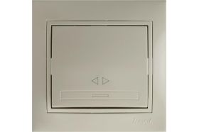 Промежуточный выключатель Lezard MIRA крем со вставкой 701-0303-107 (артикул 16193015) – фото 1