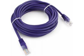 Патч-корд Cablexpert UTP PP12-5M/V кат.5e, 5м, литой, многожильный фиолетовый PP12-5M/V (артикул 15933216) – фото 1