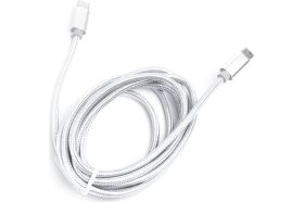 Шнур Atom Evolution USB Type-C 3.1 - USB Type-C 3.1, 1,8 м, штекер/штекер, серебряный, 31031 (артикул 17854801) – фото 1