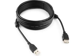 Кабель Cablexpert, удлинитель, USB2.0 Pro, AM/AF 4.5м, экранированный, черный, CCF2-USB2-AMAF-15 (артикул 16206375) – фото 1