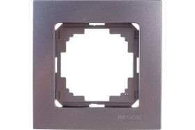 Рамка NILSON одноместная антрацит Touran metallic 24160091 (артикул 16352123) – фото 1