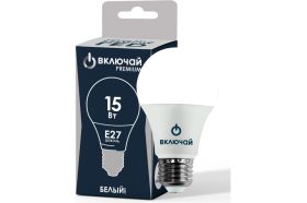 Светодиодная лампа Включай 15W E27 A60 4000K 220V LED PREMIUM А60-15W-E27-W ЛОН 1007796 (артикул 16835641) – фото 1
