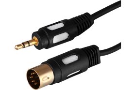 Кабель REXANT DIN 5 Pin - Stereo 3,5 мм 1,5 м Gold 17-2502 (артикул 22221561) – фото 1
