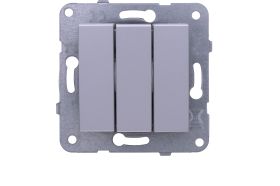 Выключатель Panasonic МОДУЛЬ 3кл серебро Karre Plus 54879 WKTT0015-2SL (артикул 16154666) – фото 1