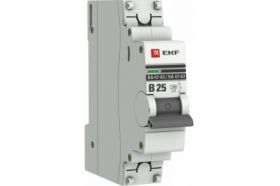 Автоматический выключатель EKF 1P, 25А, В, 4,5kA, ВА 47-63, PROxima SQ mcb4763-1-25B-pro (артикул 16040371) – фото 1