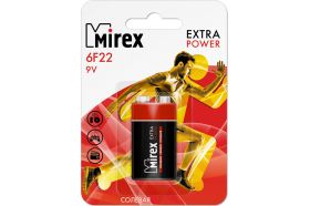 Солевая батарея Mirex 6F22 / Крона 9V 1 шт ecopack 23702-6F22-E1 (артикул 19771576) – фото 1