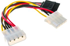 Кабель питания SATA Cablexpert molex 4pin/molex4pin+sata 15pin, 15см, на 2 устройства CC-SATA-PSY2 (артикул 16206454) – фото 1