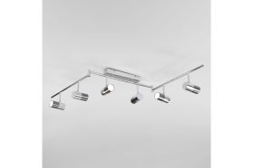 Потолочный светильник Eurosvet 20086 6 LED хром/черный жемчуг a042757 (артикул 18055819) – фото 1