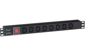 Блок розеток ExeGate ServerPro PDU-19H808 Al-8C13-C14-SW, 19,1U, Алюминий, 8 IEC 320 C13, С14 280854 (артикул 17619294) – фото 1