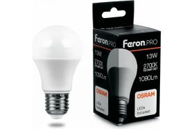 Светодиодная лампа FERON PRO LB-1013 шар E27 13W 2700K OSRAM LED 38032 (артикул 16233574) – фото 1