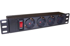 Блок розеток TWT 10 4 шт., 10A 250V, без шнура питания PDU10-10A4P (артикул 16102359) – фото 1