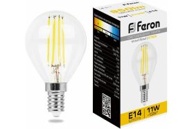 Светодиодная лампа FERON 11W 230V E14 2700K прозрачная, LB-511 38013 (артикул 16004750) – фото 1