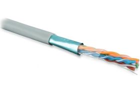 Кабель витая пара 305м Hyperline FUTP4-C5E-S24-IN-PVC-GY 42052 (артикул 15550780) – фото 1