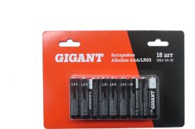 Батарейка Gigant Alkaline ААА/LR03 блистер 18 шт. GBA-3A-18 (артикул 19462662) – фото 1