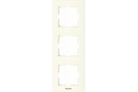 3-ая рамка Panasonic вертикальная крем Karre Plus WKTF0813-2BG (артикул 21566998) – фото 1