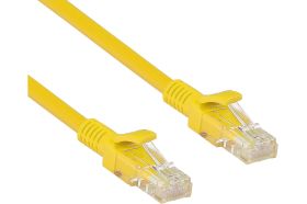 Патч-корд ExeGate UTP-RJ45-RJ45-5e-0,3M-LSZH-YL, UTP, cat.5e, 0.3м, желтый 286374 (артикул 17619690) – фото 1