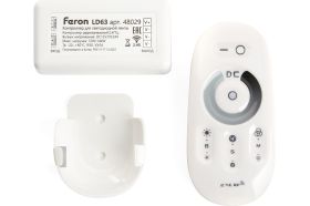 Контроллер диммер для светодиодной ленты FERON с П/У белый, 12-24V, LD62 48029 (артикул 21068848) – фото 1