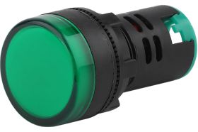 Лампа ЭРА AD22DS(LED)матрица, d=22мм, зеленый, 12В, AC/DC, 10/1000/12000 Б0045605 (артикул 16453007) – фото 1