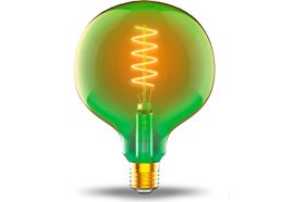 Лампа Gauss LED Filament Flexible G125-C Green E27 5W 190lm 1800K 125х178mm 1/10 1012802105 (артикул 16404254) – фото 1
