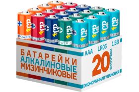 Алкалиновая батарейка CP LR03 20 шт. MIX 5029156 (артикул 17385972) – фото 1
