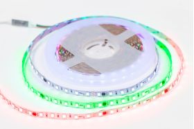 Комплект адресной ленты Apeyron 24В, 14,4Вт/м, smd5050, 60д/м, IP20, подложка 10мм (белая), 10м, RGB 10-99 (артикул 21194506) – фото 1